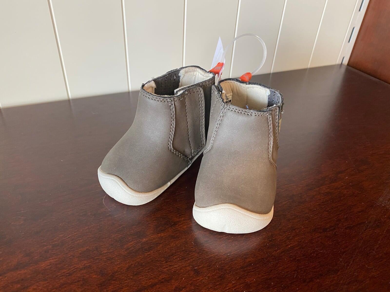 Tan shoes with white soles